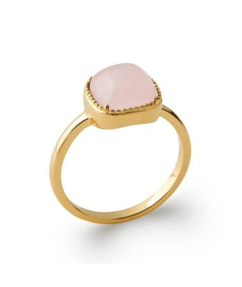 Quartz Rose - Bague en Plaqué Or - Azuline Jusqu'à 80% De Réduction