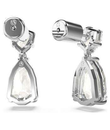 Mesmera  - Blanc Argenté - Boucles d'Oreilles - Swarovski Par le système avancé 