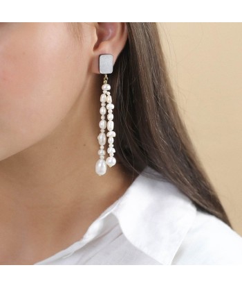 Moonlight - 2 Rangs Perles - Boucles d'oreilles - Nature Bijoux Paris Déstockage Promo