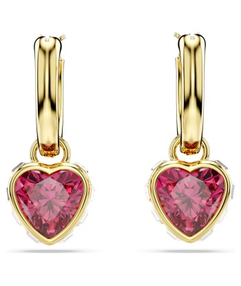 Stilla - Rouge Doré - Cœur - Boucles d'oreilles - Swarovski Venez découvrir notre 