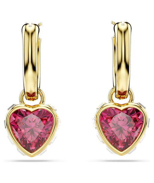 Stilla - Rouge Doré - Cœur - Boucles d'oreilles - Swarovski Venez découvrir notre 