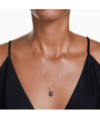 Iconic Swan - Petit - Noir Rosé - Pendentif - Swarovski offre 