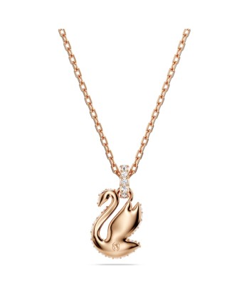 Iconic Swan - Petit - Noir Rosé - Pendentif - Swarovski offre 