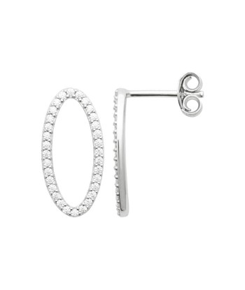 Ovale - Argent - Boucles d'oreilles online