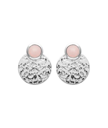 Quartz Rose - Argent - Boucles d'oreilles 2 - 3 jours ouvrés.