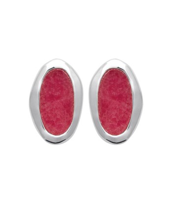 Rhodonite - Argent - Boucles d'oreilles de France