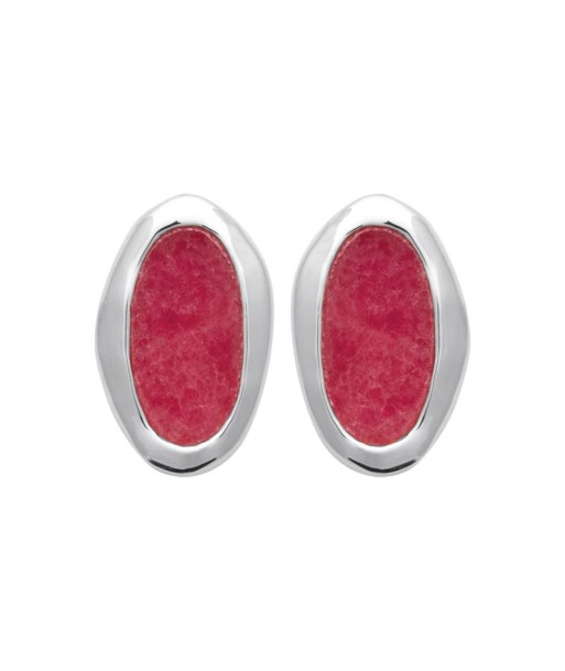 Rhodonite - Argent - Boucles d'oreilles de France