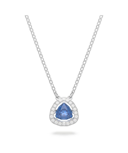 Millenia - Trillion - Bleu Argenté - Collier - Swarovski Véritable concentré