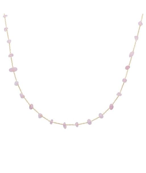 Eclat - Quartz Rose - Collier - Plaqué Or en ligne