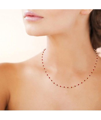 Bille - Rouge - Collier - Plaqué Or Les êtres humains sont 