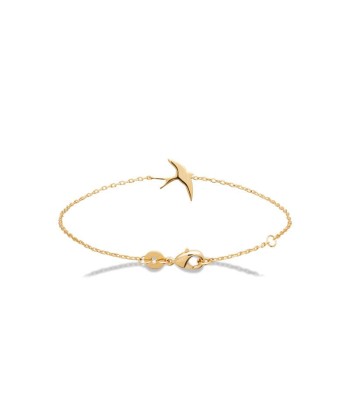 Oiseau - Bracelet - Plaqué Or Amélioration de cerveau avec