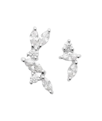 Asymétrique - Boucles d'oreilles - Argent JUSQU'A -70%! 