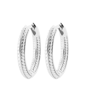 Créoles - Argent - Boucles d'Oreilles Véritable concentré