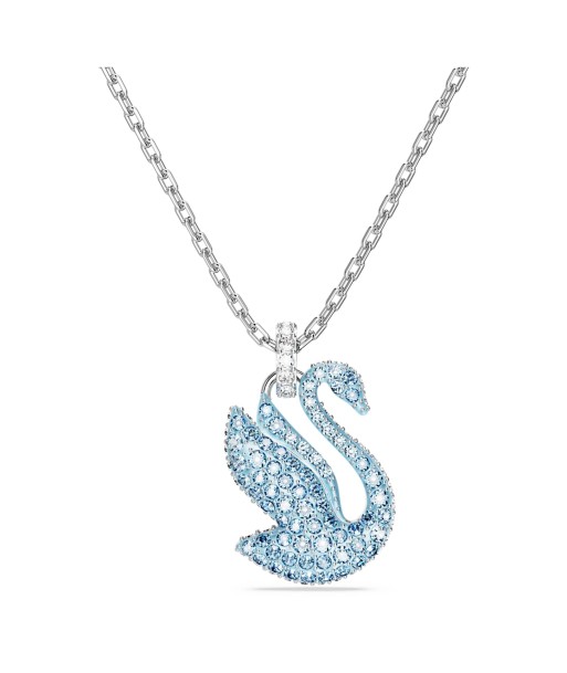 Iconic Swan - Medium - Bleu Argenté - Pendentif - Swarovski brillant des détails fins