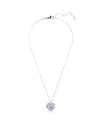 Hyperbola - Bleu Argenté - Coeur - Collier - Swarovski 2 - 3 jours ouvrés.