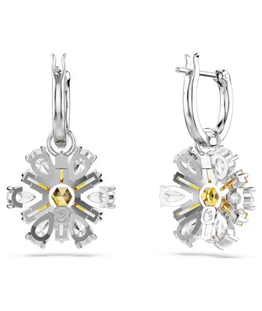 Idyllia - Fleur - Jaune Argenté - Boucles d'Oreilles - Swarovski online