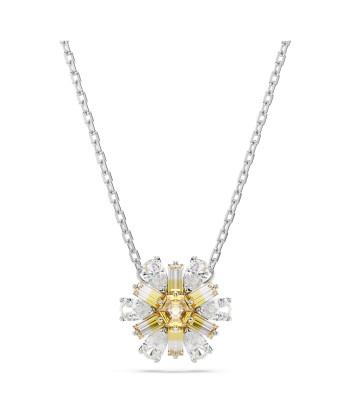 Idyllia - Fleur - Jaune Argenté - Pendentif - Swarovski la colonne vertébrale