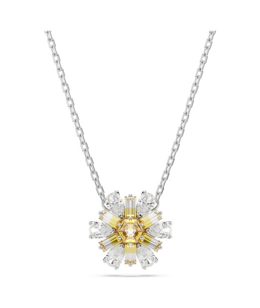 Idyllia - Fleur - Jaune Argenté - Pendentif - Swarovski la colonne vertébrale