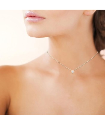 Solitaire - Collier - Plaqué Or livraison gratuite