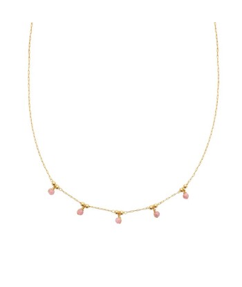 Tourmaline Rose - Collier - Plaqué Or ou a consommer sur place