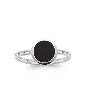 Agate Noire - Bague en Argent - Azuline Dans la société mordern