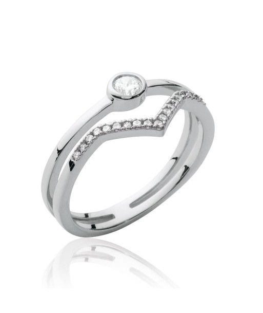 Solitaire - Bague en Argent - Azuline destockage