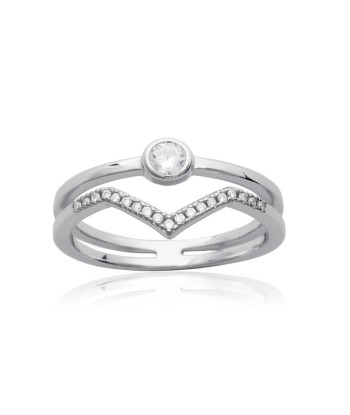 Solitaire - Bague en Argent - Azuline destockage