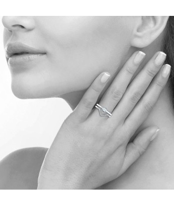 Solitaire - Bague en Argent - Azuline destockage