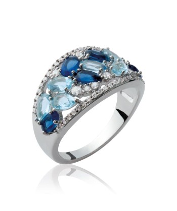 Bleu - Bague en Argent - Azuline Les magasins à Paris