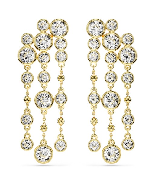 Imber - Blanc Doré - Boucles d'Oreilles - Swarovski Paris Déstockage Promo