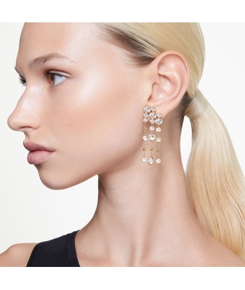 Imber - Blanc Doré - Boucles d'Oreilles - Swarovski Paris Déstockage Promo