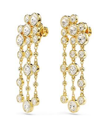 Imber - Blanc Doré - Boucles d'Oreilles - Swarovski Paris Déstockage Promo