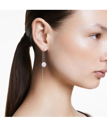 Meteora - Blanc Argenté - Boucles d'Oreilles - Swarovski en linge