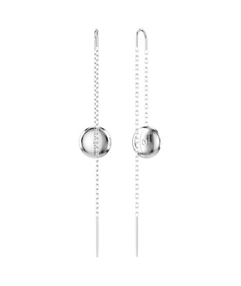 Meteora - Blanc Argenté - Boucles d'Oreilles - Swarovski en linge