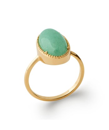 Aventurine - Bague en Plaqué Or - Azuline en linge