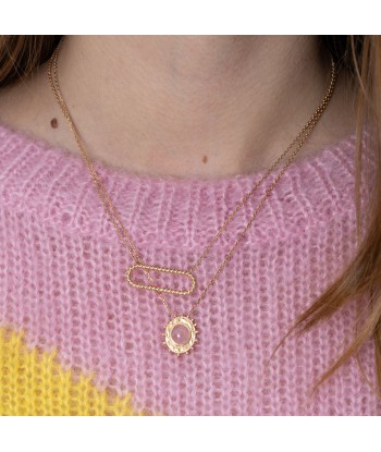 Odile - Quartz Rose - Collier en Plaqué Or - Ana et Cha acheter en ligne