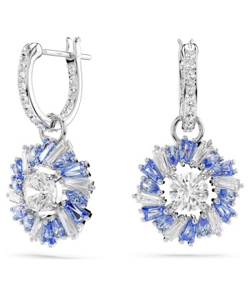 Idyllia - Fleur - Bleu Argenté - Boucles d'Oreilles - Swarovski suggérées chez