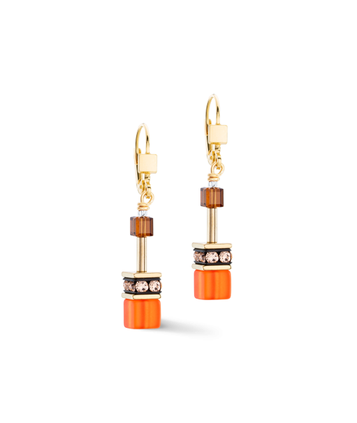 Collection 2838 - Orange / Marron Doré - Boucles d'Oreilles - Cœur de Lion commande en ligne