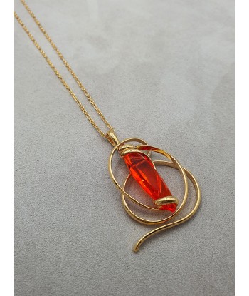 Navette - Orange - Doré - Collier - Andrea Marazzini acheter en ligne