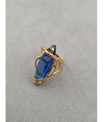 Navette - Bleu Saphir - Doré - Bague - Andrea Marazzini est présent 