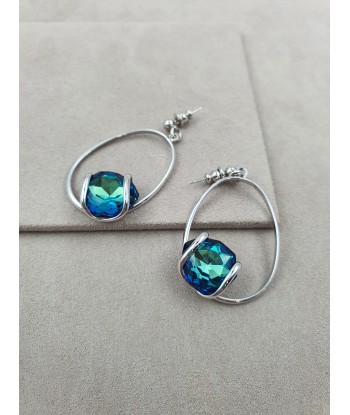 Musa - Bleu Bermudes - Argenté - Boucles d'oreilles - Andrea Marazzini prix