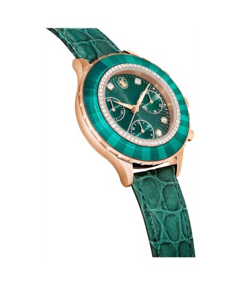 Octea Chrono - Vert Doré Rose - Montre - Swarovski de France