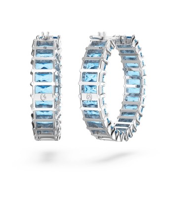 Matrix - Bleu Argenté - Boucles d'oreilles - Swarovski Paris Déstockage Promo