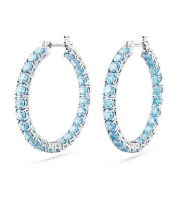 Matrix - Bleu Argenté - Boucles d'oreilles - Swarovski français