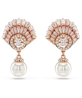 Idyllia - Coquillage - Blanc Doré Rose - Boucles d'Oreilles - Swarovski livraison et retour toujours gratuits