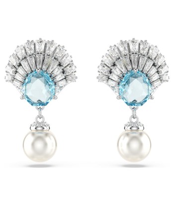 Idyllia - Coquillage - Bleu Argenté - Boucles d'Oreilles - Swarovski 2023