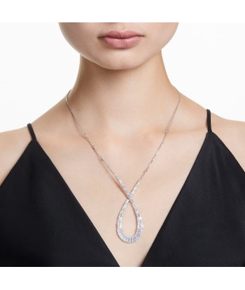 Hyperbola - Blanc Argenté - Infini - Pendentif - Swarovski livraison gratuite