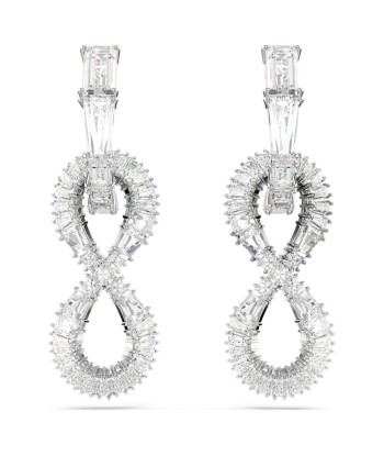 Hyperbola - Blanc Argenté - Infini - Boucles d'oreilles - Swarovski En savoir plus