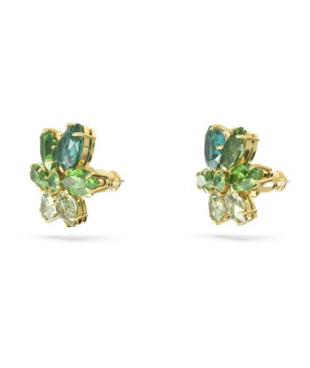 Gema - Fleur - Vert Doré - Boucles d'oreilles - Swarovski Comparez plus de prix