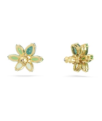 Gema - Fleur - Vert Doré - Boucles d'oreilles - Swarovski Comparez plus de prix